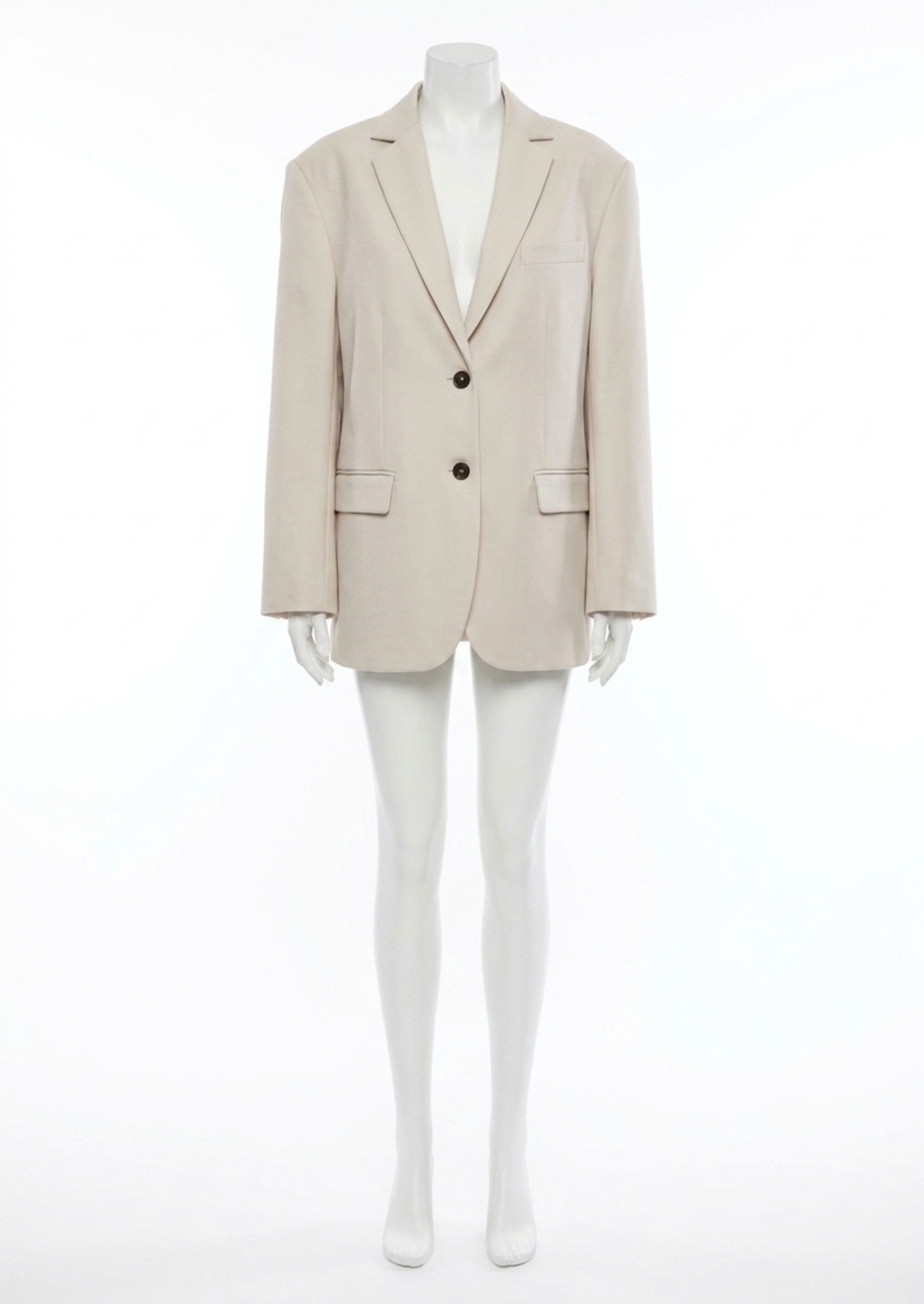 NEW ANINE BING quinn oversized blazer in dove